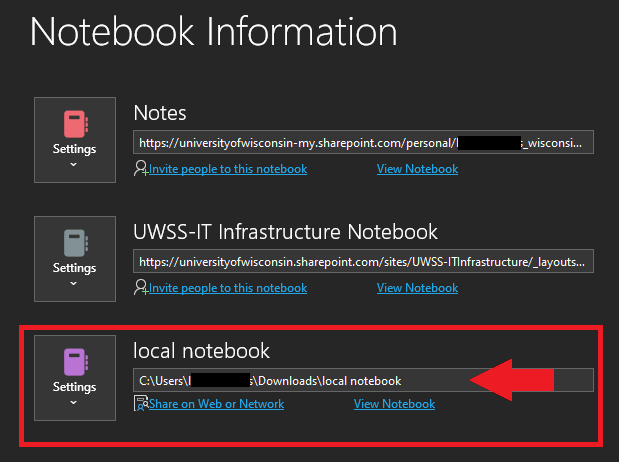 example of notbook information